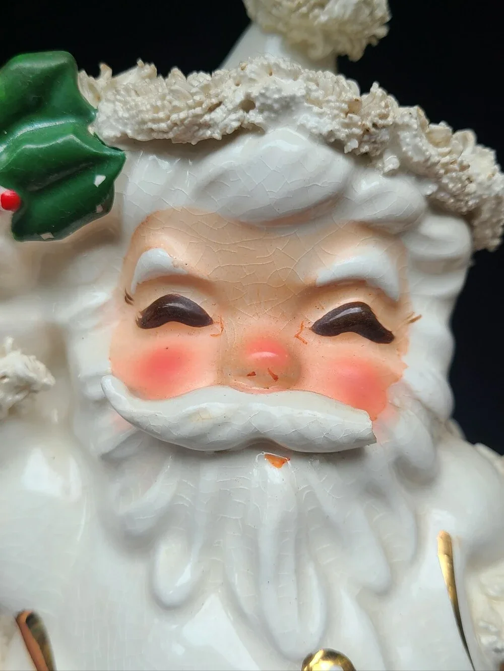 Napco Vintage Spaghetti Santa Planter